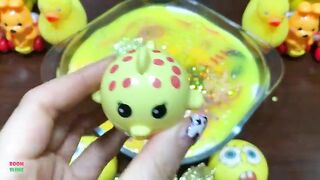 Festival of YELLOW !! Mixing Random Things Into Glossy Slime !! Satisfying Slime Smoothie #817