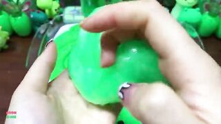 Full Green !! Mixing Random Things Into Glossy Slime !! Satisfying Slime Smoothie #814