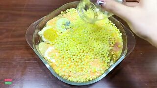 Festival of YELLOW !! Mixing Random Things Into CLEAR Slime !! Satisfying Slime Smoothie #798