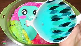 Festival of Colors !! Mixing Random Things Into Slime !! Satisfying Slime Smoothie #784
