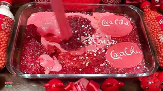 Festival of Red !! CoCaCoLa !! Mixing Random Things Into Slime !! Satisfying Slime Smoothie #779