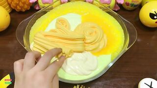 Festival of YELLOW !! Mixing Random Things Into Homemade Slime !! Satisfying Slime Smoothie #776