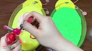 GREEN and YELLOW !! Mixing Random Things Into Homemade Slime !! Satisfying Slime Smoothie #770