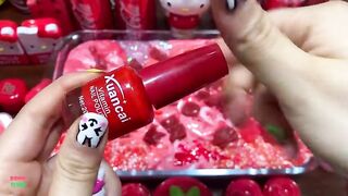 RED COKE Slime! Festival of Color! Mixing Makeup & Glitter Into Slime! Satisfying Slime Smoothie#764
