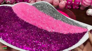 Festival of PINK !! Mixing Random Things Into Slime !! Satisfying Slime Smoothie #741