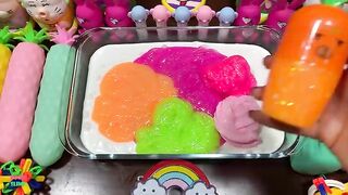 Festival of Colors !! Mixing Random Things Into Slime !! Satisfying Fluffy Slime Smoothie #729