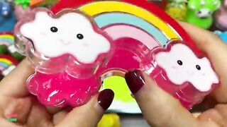 Festival of Colors !! Mixing Random Things Into Slime !! Satisfying Fluffy Slime Smoothie #727