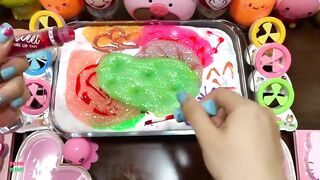 Relaxing with #Peppa Pigs and #Hello Kitty || Mixing Random Things Into #FLUFFY Slime #635