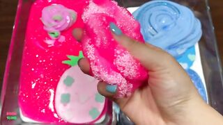 Relaxing with Pineapple and More || PINK Vs CYAN || Mixing Random Things Into Slime #623 |Boom Slime