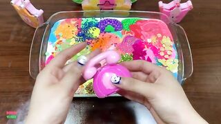 SunFlower Slime | Mixing Random Things Into Glossy Slime | Most Satisfying Slime Videos || BoomSlime