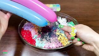 Mixing Makeup and Glitter Into Clear Slime | Satisfying Long Balloons Slime Videos | Perfect Sound
