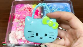 PINK VS BLUE with Hello Kitty and Dumbo || Mixing Random Things Into Slime || Relaxing Rainbow Slime