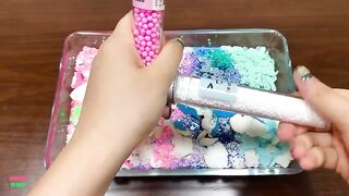 Mixing Floam and Glitter Into  Slime || Relaxing Slime Videos || Boom Slime