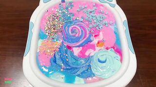 Special Series BLUE and PINK || Mixing Random Things Into HOMEMADE Slime || Most Satisfying Slime