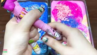 DISNEY PRINCESS || PINK Vs BLUE || Mixing Random Things Into Fluffy Slime || Most Satisfying Slime