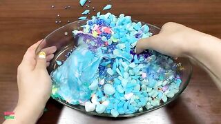 Special Series #PRINCESS Frozen || BLUE and BLUE || Mixing Random Things Into Clear Slime