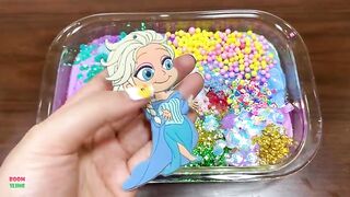 Special Series #FROZEN Elsa Vs Belle | BLUE Vs PINK || Mixing Random Things Into Slime || Boom Slime