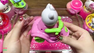 Special Series #PINK Hello Kitty || MIXING BEADS AND GLITTER INTO SLIME || #Relaxing Slime