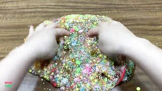 Special Series #WINNIE THE POOH || MIXING FLOAM AND GLITTER INTO CLEAR SLIME || RELAXING SLIME