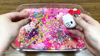 Special Series #PINK Hello Kitty || Heart Slime || MIXING TOO MUCH THINGS INTO SLIME || BOOM SLIME