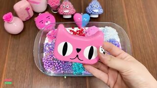 MIXING TOO MUCH FLOAM AND GLITTER INTO GLOSSY SLIME || RELAXING WITH HEART SLIME