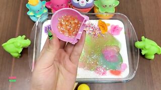 MIXING RANDOM THINGS INTO GLOSSY SLIME || SLIME SMOOTHIE || MOST RELAXING SLIME VIDEOS
