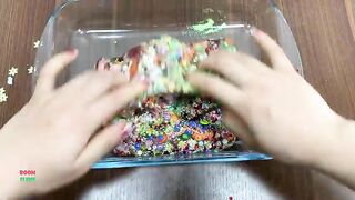 MIXING COLORFUL BEADS AND GLITTER INTO CLEAR SLIME || MOST SATISFYING SLIME VIDEOS