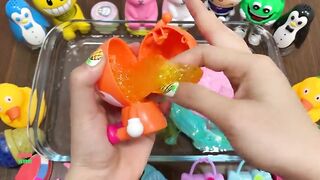 MIXING FLOAM AND GLITTER INTO CLEAR SLIME || CRUNCHY || MOST SATISFYING SLIME VIDEOS