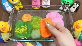 MIXING FLOAM AND GLITTER INTO CLEAR SLIME || CRUNCHY || MOST SATISFYING SLIME VIDEOS
