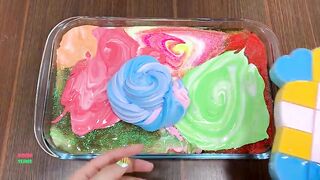 MIXING GLITTER INTO ALL MY SLIME || RELAXING WITH COLOR PALETTE || MOST SATISFYING SLIME VIDEOS