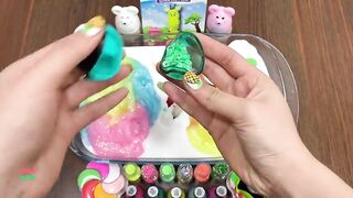 MIXING UNICORN CLAY & GLITTER AND MAKEUP INTO GLOSSY SLIME || MOST SATISFYING SLIME VIDEOS