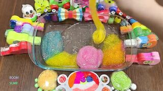 MIXING ARTBEADS INTO FLOAM SLIME AND CLEAR SLIME || SLIME SMOOTHIE || MOST SATISFYING SLIME VIDEOS