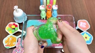 SATISFYING SLIME WITH COLOR PEN || MIXING RANDOM THINGS INTO HOMEMADE SLIME