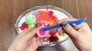 MIXING GLITTER & MAKEUP INTO GLOSSY AND STORE BOUGHT SLIME || MOST RELAXING SATISFYING SLIME VIDEOS