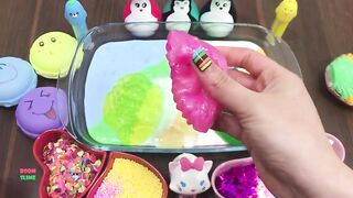 MIXING RANDOM THINGS INTO UNICORN GLOSSY SLIME || IT WILL BE PASTEL ?? MOST RELAXING SLIME VIDEOS