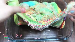 MIXING RANDOM THINGS WITH RAINBOW CLEAR SLIME || MOST SATISFYING SLIME VIDEOS