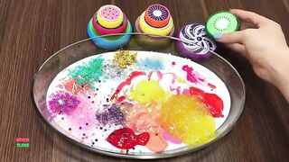 MIXING MAKEUP AND SOFT FLOAM INTO GLOSSY SLIME || MOST SATISFYING SLIME VIDEO