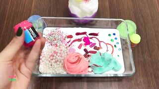 MIXING MAKEUP AND GLITTER INTO GLOSSY SLIME || RELAXING SATISFYING SLIME VIDEO || WONDERFUL SLIME