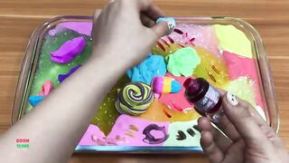MIXING MAKEUP AND GLITTER INTO HOMEMADE SLIME || RELAXING SLIME || WONDERFUL SLIME