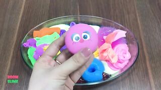 MIXING MAKEUP AND CLAYS INTO STORE BOUGHT SLIME || TROPICAL COLORS || RAINBOW DASH PONY