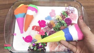 MIXING RANDOM THINGS INTO GLOSSY SLIME | SLIME SMOOTHIE | BOOMSLIME