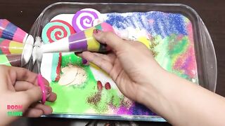 Mixing Makeup and Sand With Fluffy Slime!! Relaxing Slime