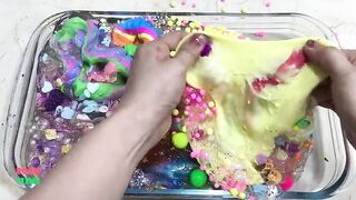 Mixing Random Things Into Clear Store Bought Slime !! Most Satisfying Slime Video