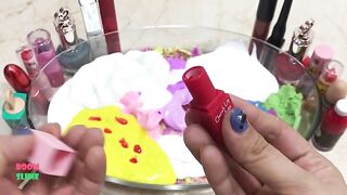 Mixing Makeup and Kinetic Sand Into Glossy Slime | Most Satisfying Slime Video #1| Boom Slime