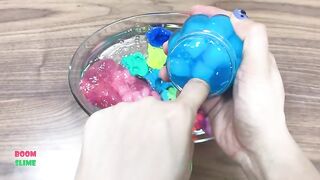 MIXING PLAY DOH INTO CLEAR SLIME| SLIMESMOOTHIE | SATISFYING SLIME VIDEO #5|  BOOM SLIME