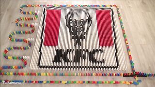FAST FOOD LOGOS MADE FROM 25,000 DOMINOES | Satisfying Domino Screen Link