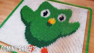 DUOLINGO OWL MADE FROM 5,000 DOMINOES | Domino Art #31