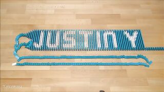 JUSTIN Y MADE FROM 4,500 DOMINOES | Domino Art #25