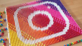 Social Media Apps Made From 20,000 DOMINOES | Satisfying Domino Screen Link