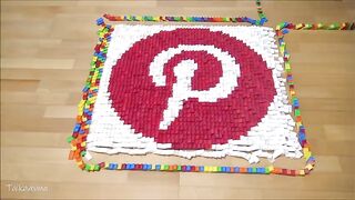 Social Media Apps Made From 20,000 DOMINOES | Satisfying Domino Screen Link